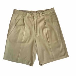 Tommy Bahama Chino Shorts SZ 34 Khaki Beach Resort Golf Casual 100% Silk Preppy